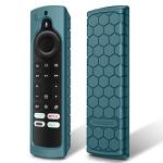 Fintie Silicone Case for Fire TV Stick 4K Max (2nd Gen)/Toshiba/Insignia/Pioneer/2-Series/4-Series/Omni Fire TV Remote - Anti Slip Shockproof Cover for Alexa Voice Remote Enhanced, Dark Cyan
