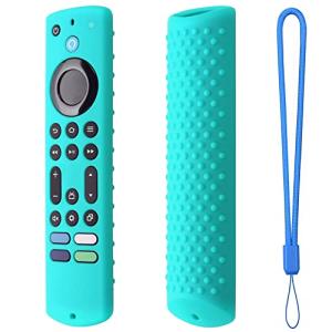 6.2 Inch Silicone Cover for 2023 Fire TV Stick 4K Max 2nd/Fir TV Omni Series/FireTV 4-Series Remote,Toshiba/Insignia FirTV Remote Cover with Lanyard(Mint)