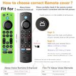 Pinowu Silicone Remote Case (2pcs) for Fire TV Stick 4K Max/Insignia/Pioneer/Omni Series Fire TV Alexa Voice Remote Enhanced w/Lanyard (Green and Turquoise, Both Glow)