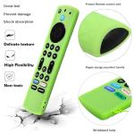 Pinowu Silicone Remote Case (2pcs) for Fire TV Stick 4K Max/Insignia/Pioneer/Omni Series Fire TV Alexa Voice Remote Enhanced w/Lanyard (Green and Turquoise, Both Glow)