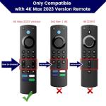 2-Pack Glowing Green + Glow Blue Remote Cover Compatible with Alexa Fire TV Stick 4K Max Remote Controls, Anti-Slip Silicone Protective Case with Lanyard, GITD!