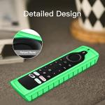 Fintie Silicone Case for Fire TV Stick 4K Max (2nd Gen)/Toshiba/Insignia/Pioneer/2-Series/4-Series/Omni Fire TV Remote - Anti Slip Shockproof Cover for Alexa Voice Remote Enhanced, Green Glow