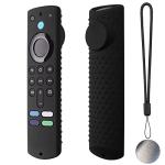 Silicone Remote Cover for Fire TV Stick 3rd Gen 2021 /Fire TV Stick 4k Max Silicone Case Anti-Slip Silicone Protective Case Silicone Sleeve with Magnetic tech(Black)