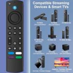 New Replacement Voice Remote Compatible with AMZ Stick (4K, 4K Max, HD, Lite), TV Cube, Fit for Insignia-Toshiba-Pioneer-Smart TVs