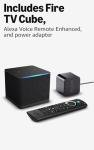 Amazon Fire TV Cube, with AI-powered Fire TV Search, Hands-free streaming device with Alexa, Wi-Fi 6E, 4K Ultra HD