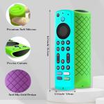 GMXT Remote Cover for Fire Stick 4k+ Max,Toshiba, Insignia Fire Tv Remote Cover, Silicone Case Glow in The Dark (White)