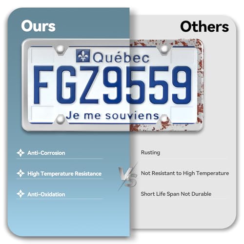 Ohuhu Stainless Steel License Plate Frame Set
