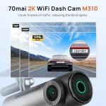 70mai Front Dash Cam with WiFi and Night Vision