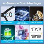 Tulbeys AI Smart Glasses with HD Camera and Auto Tint
