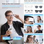 LONGLU Smart Glasses with AI Translation and Bluetooth