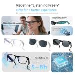 LONGLU Smart Glasses with AI Translation and Bluetooth