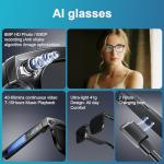 Tulbeys AI Smart Glasses - 1080P Video & Translation