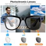 QDOJC Smart Glasses with 8MP Camera and AI