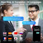 Tulbeys AI Smart Glasses with 4K Camera and Translation