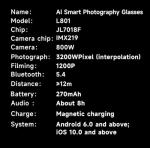 AI Smart Glasses with 8MP Camera and Voice Assistant