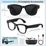 QDOJC Smart Glasses with 8MP Camera and AI