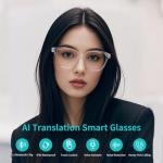 AI Translation Smart Glasses with Bluetooth and UV Protection