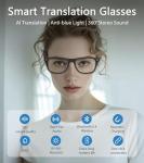 BLESSOURCE AI Smart Glasses with Translator and UV Protection