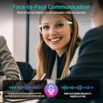 AI Translation Smart Glasses with Bluetooth and UV Protection