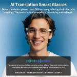 AI Translation Smart Glasses with Bluetooth and UV Protection