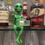 Funny Alien Beer Statue for Home or Office