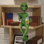 Funny Alien Beer Statue for Home or Office