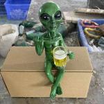 Funny Alien Beer Statue for Home or Office
