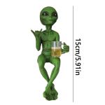 Funny Alien Beer Statue for Home or Office