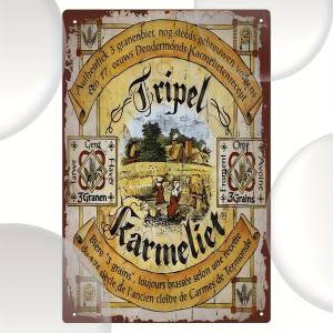 Tripel Karmeliet Beer Vintage Metal Sign