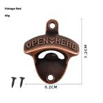 Vintage Zinc Alloy Wall-Mounted Beer Opener