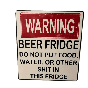 Funny Beer Warning Sign Stickers for Home Decor