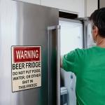 Funny Beer Warning Sign Stickers for Home Decor