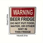 Funny Beer Warning Sign Stickers for Home Decor