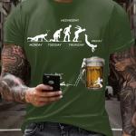 3D Beer Print Men's Casual Summer T-Shirt