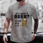 Funny Beer Print T-shirt for Men