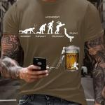 3D Beer Print Men's Casual Summer T-Shirt