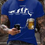 3D Beer Print Men's Casual Summer T-Shirt