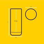 6-Pack 13oz Highball Glasses for Craft Beer