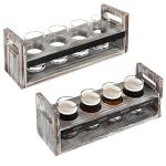 Beer Flight Set with 4 Tasting Glasses and Board