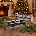 Beer Flight Set with 4 Tasting Glasses and Board