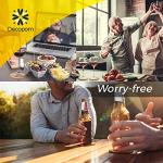 Round Edge Cork Coasters Set with Metal Holder