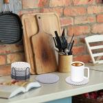 Colorful Absorbent Coasters Set with Holder