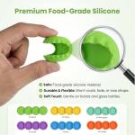 24 Silicone Bottle Caps in 6 Colors