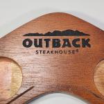 Outback Steakhouse Wooden Beer Flight Tray