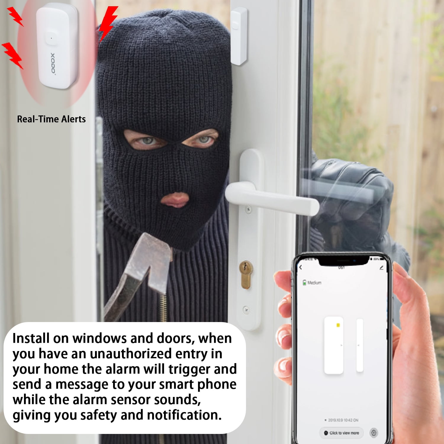 Wireless Security Door/Window Sensor 2-Pack