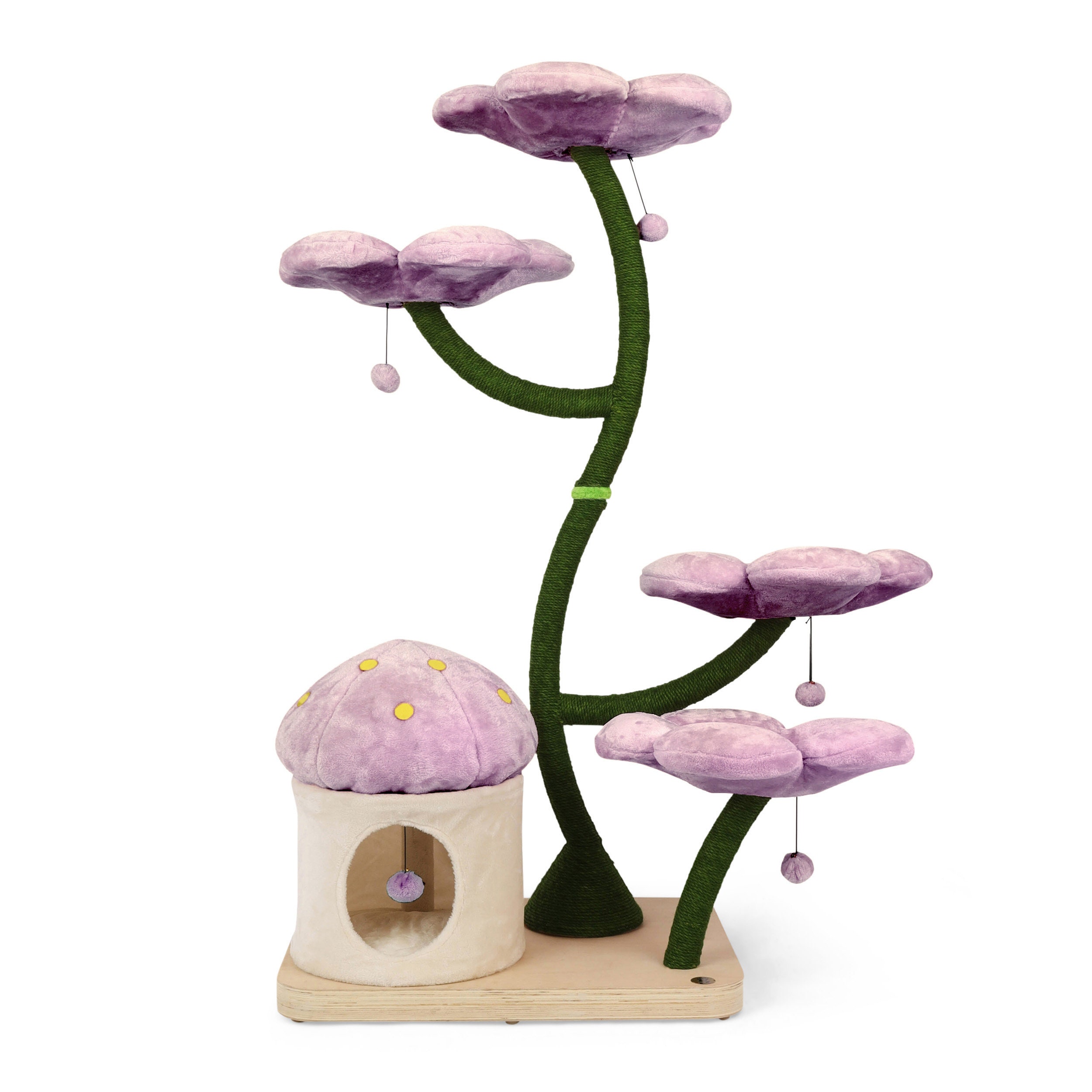 Eden Wooden Floral Cat Tree and Condo