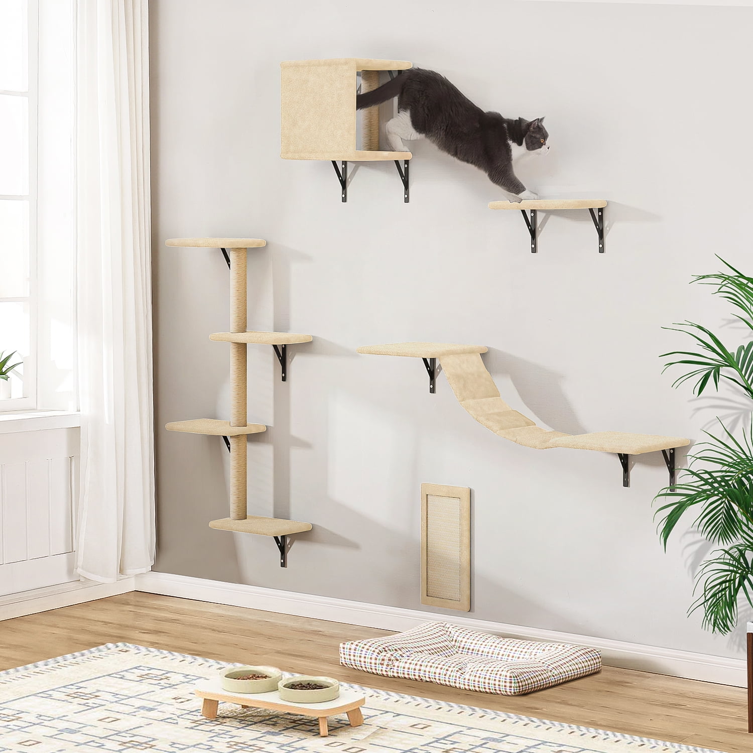 Cat Wall Shelves Set for Climbing and Lounging