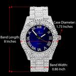 Charles Raymond Diamond Bling Men's Watch, Royal Blue