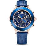 Swarovski Octea Lux Dark Blue Crystal Chrono Watch