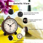 Peakeep 4" Retro Gold Analog Alarm Clock